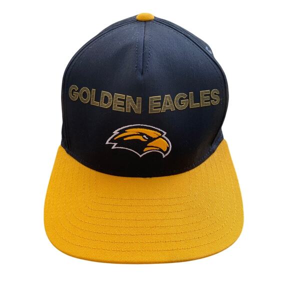 Climalite Adidas Univ Southern Miss Golden Eagles Snap Back Black Gold Cap Hat - Picture 1 of 7